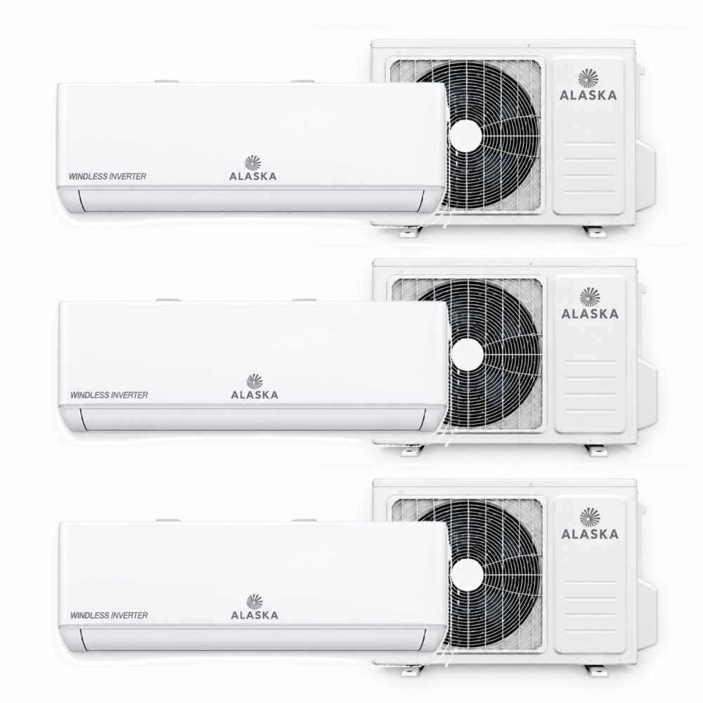 combo : alaska windless inverter series | 3 x 12000 btu